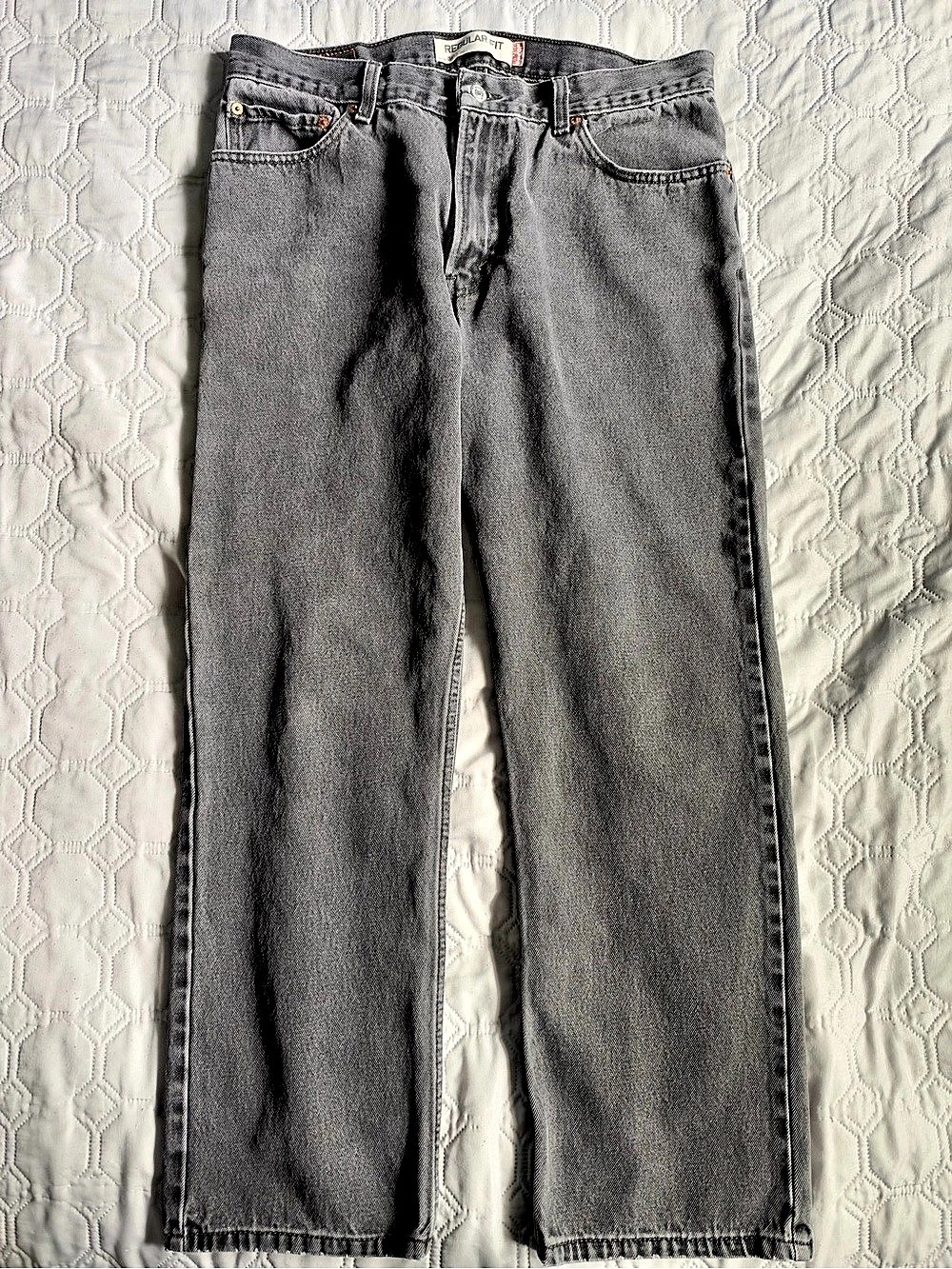 Levi's 505 Regular Fit Jeans Regular Fit Straight Jeans Gray Waist 34